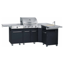 Profissional L Estilo Pó Coated Gas BBQ Kitchen